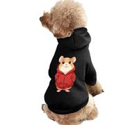 Hamster Wearing A Red Jacket Cute Dog And Cat Clothes Pet Hoodie Sweatshirt Pullover Sweater Coat