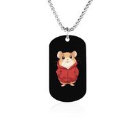 Hamster Wearing A Red Jacket Fashion Pendant Necklace Chain Personalized Graphic Jewellery