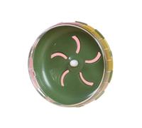 Hamster wheel 1PC 12-21cm Running Disc Toy Silent Small Pet Waterproof Cage Rotating Accessories Wear-resistant Sport for Pets(Dark green,12cm)