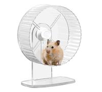 Hamster Wheel: 21 cm Quiet Running Wheel Hamster Wheel Silent Wheel Super Silent Hamster Exercise Wheels Adjustable Stand Silent Hamster Wheel for Hamsters, Gerbils, Mice, Small Pet (Transparent)