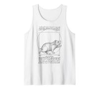 Hamster Wheel Funny Ironic Vitruvian Man Leonardo Da Vinci Tank Top