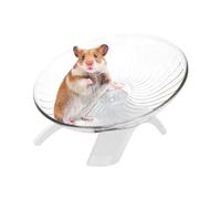 Hamster Wheel, Hamster Flying Saucer Silent Running Exercise Wheel for Hamsters, Hermit Crab, Mice, Gerbil Small Cage(Color:White)