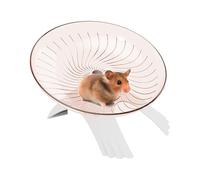 Hamster Wheel, Silent Running Spinner, 7.09x4.33 Inches Clear Flying Saucer Design, Durable Exercise Toy, Perfect for Small Pets, Hedgehogs, Mice, Gerbils, Stress Relief and Active Play
