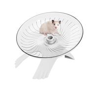 Hamster Wheel, Silent Running Spinner, 7.09x4.33in Clear Flying Saucer Design, Portable and Safe, Easy to Clean for Small Pets, Hedgehogs, Mice, Gerbils, Stress Relief