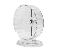 Hamster Wheel - Super Quiet Spinner Runners, Large Transparent Exercise Discs, Quiet Running Jogging Treadmill, Pet Cage Activity Enrichment Accessory, for Syrian Racer Hedgehog Enclosure