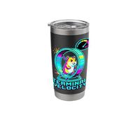 Hamster Wheel Terminal Velocity Pixel Art 8-Bit Retro Gaming Stainless Steel Insulated Tumbler