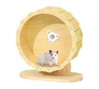 Hamster Wheel - Wood 20x10.5x19cm Standard | Silent Running Wheel, Wooden Small Animal Exercise Spinner, Quiet Pet Accessory | For Mice Dwarf Syrian Hamsters Cage Fitness Activity Training