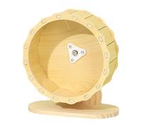 Hamster Wheel - Wooden Mute Running Spinner Wheel, Rounded Edges Steady Balanced Motion, Comfortable Safe Tiny Paws | Ideal Exercise Toy for Hamsters Gerbils Mice and Chinchillas Fitness