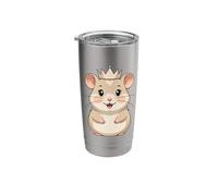Hamster with Crown Animal Illustration Stainless Steel Insulated Tumbler