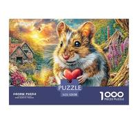 Hamster with HeartMaster-Level Jigsaw Puzzles for Adults Embark on A 1000-Piece Advanced And Challenging Puzzle Games Journey - Positioned As The Ultimate Gift Jigsaw Puzzles for Adults And Kids Age