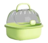 Hamster with portable cage lightweight texture panoramic transparency Hamster Travel Cage(Green)