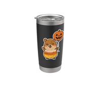 Hamster with Pumpkin Balloon Halloween Stainless Steel Insulated Tumbler