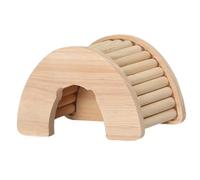 Hamster Wood House Hideout Small Animal House, DIY Cage Ventilated Dwarf Hamsters Activity Shelter Habitat Decor Running Toy, arch