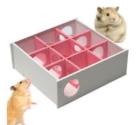 Hamster Wood Maze,9 Chamber Maze Tunnel | Spacious Play Toys for Tunnel Exploring, Convenient Multi-Room Hideouts for Small Breeds, Guinea Pigs