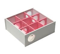 Hamster Wood Maze Spacious Multi-Room Hideaways Hamster Tunnel Exploring