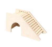 Hamster Wooden Ladder Climbing Ramp Bridge Cage Accessory for Small Pets Suitable for Gerbil Rat Mouse Ferret Cage, Ladder