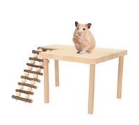 Hamster Wooden Platform, Hamster Climbing Ladder Toy Cage Accessories for Guinea Pigs Chinchillas Gerbils Hamster