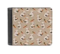 Hamsters Carrots Men's Wallet Bifold RFID Blocking Wallet Slim Billfold Pocket with Card Holders for Women