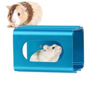 Hamsters Cooling Tunnel, Metal Hideaway Nest, Instant Chill Shelter, Space Saving Animal House, Hamster Tunnel with Vent for Dwarf, Rabbits and Gerbil Use, 2.76x3.94 Inches