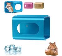 Hamsters Cooling Tunnel,Ventilated Small Pet Cage Hideout,Aluminum Hamsters Instant Cooling Metal House,Hanging Hideout Toys for Small Animals Summer Relaxation And Comfortable Resting (sky blue)
