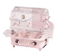 Hamster's Home Hamster breeding cage oversized luxury villa three story acrylic transparent