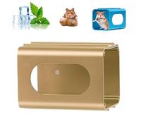 Hamsters Instant Cooling Metal House, New Hamsters Cooling Tunnel, Compact Chill Shelter, dur-able Metal House For, Portable Cool Nest For Small Pets With Ferrets Rabbits Squirrels (rose golden)