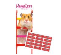 Hamsters Slim Calendar 2026 | 12 Month Slimline Wall Calendar | Hamster Animal Pet Calendar | With Free Organisational Stickers