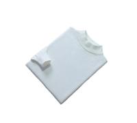 Hamthuit Men Wool Sweater Pullover Autumn Winter Half Turtleneck Soft Warm Cashmere Sweater Jumper Knitted Sweaters White XL