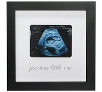HAMUIERS Sonogram Picture Frames, Ultrasound Picture Frames, Pregnancy Announcement for Grandparents, Baby Announcement Ideas Ultrasound Photo Frame Nursery Décor, Precious Little One - Black