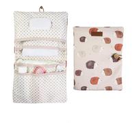 HAMUR HOME Diaper Bag Organizer and Cosmetic Bag 2in1 - Small Diaper Bag for On The Go Mom's Diapers Cream Wipes Baby Organizer (Urchin)