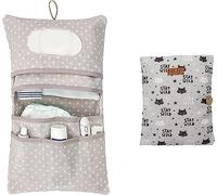 HAMUR HOME Diaper Bag Organizer And Cosmetic Bag 2in1 - Small Diaper Bag For On The Go Mom's Diapers Cream Wipes Baby Organizer (Fox)