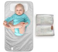 HAMUR HOME Portable Changing Mat Waterproof 40 x 70 cm Reusable Baby Changing Mat Machine Washable for On the Go Changing Clutch (Solid Green)