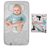 HAMUR HOME Portable Diaper Changing Pad, 27.5 x 15.8" Waterproof Foldable Baby Changing Mat, Travel Diaper Change Mat, Lightweight Toddler Changing Pads for Baby, Baby Changer, for Outdoor (Animal)
