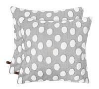 HAMUR HOME Set Of 2 Cushion Covers 45 X 45 Cm Boho Decorative Cushion Cover Sofa Pillow Cover Decorative Cushion Cover Set Cushion For Living Room Bedroom (Point, Grey)