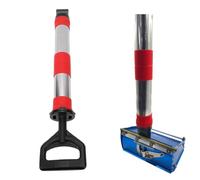 Hamwesh 1.1L Manual Mortar Grout Gun with Flat Nozzle | Reusable Cement Caulking Pump, with 2 Guide Nozzles, Stainless Steel, Textured Plastic Grip, Filling Grouting Joint Compound