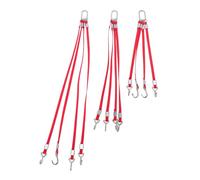 Hamwesh 1/50 Scale Crane Model Lifting Slings Straps with Hooks, 3PCS Hoist Chains Lifting Straps Hooks for 10/15/20cm RC Crane Rigging Set, Construction Vehicle Display Simulation
