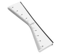 Hamwesh 100 Pack Eyebrow Ruler, Clear Adhesive Stickers, Universal Design, Convenient Scaling, Sticky and Stable, Disposable for Hygienic Use, Symmetrical Application, for Microblading