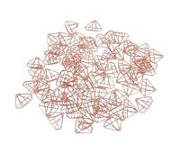 Hamwesh 100Pcs Jewel Shaped Paper Clips, Sturdy Stainless Steel Mini Paperclips Decorative School Office Supplies, with Transparent Box, for Kids Students Women Men Home Desk