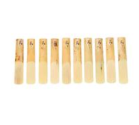 Hamwesh 10pcs Plastic B Flat 2.5 Clarinet Reeds, Easy to Install, Suitable for Clarinet Beginners, Pack of 10pcs, Plastic + Wood, Shown As Picture, 0.27 X 0.47inch