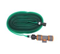 Hamwesh 15m Flexible Garden Hose, PVC Flat Soaking with Misting Function