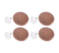 Hamwesh 17mm Pants Button Rivets, 125 Sets Smooth Red Bronze Finish Rivet Sets, Aluminum Screw Thread Rivets with 2.5x8mm Pointed Screws for Hats Belts Coats Jackets Shirts Backpacks
