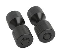 Hamwesh 2 Hole Pipe Flange Caps, Black Anodized, Two Hole Connecting Pin Set for Easier Work on Large Machines and Vessels