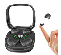 Hamwesh 2 Pairs Sleep Earbuds, Bluetooth 6.0, Small Wireless Earphones, with Charging Case, In the Ear and Flat, Noise Blocking, Ergonomic Design, HiFi Sound, Side Sleeper Exercise (Black)
