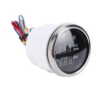 Hamwesh 3 in 1 Gauge, 52mm Digital Water Temperature RPM Oil Pressure with Blue Backlight Display Marine Meter with Universal 12V 24V Compatibility for Car Truck RV Boat Motorcycle (Black Dial