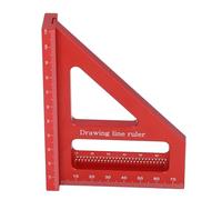 Hamwesh 3D Multi Angle Measuring Ruler, Aluminum Alloy Construction Woodworking Square Protractor, Miter Ruler with Slide to Mark 45 90 Degree Angles for Engineers Carpenters