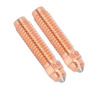 Hamwesh 3D Printer Nozzle, 0.6mm Red Copper Hardened Steel Hotend Nozzle Enhanced Thermal Conductivity Dual Metal Durability with Optimized Cooling for Carbon