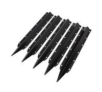 Hamwesh 4 Pcs Fence Post Repair Kit, Easy Repair for Tilted or Broken Wooden Posts Metal Fence Post Stakes, Ground Spike with Heavy Duty Steel Pointed Design for Various Shapes and