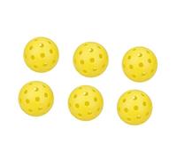 Hamwesh 40 Holes Balls, PE Impact Proof Multi Hole Wind Reducing Design Outdoor Hole Balls, Sports with 6PCS Set Matte Exterior for Sports Training on Tennis Courts Patios (Yellow)