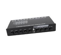 Hamwesh 5 Band Car Audio Equalizer, Graphic Equalizer with CD AUX Input Select Switch Front Rear Sub Output for Boat RV Motorcycle Stereo Control