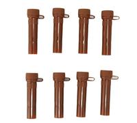 Hamwesh 500pcs High Purity Polypropylene 1.5ml Microcentrifuge Tube with Snap Cover, Stability Performance for Small Sample Storage, Clinical Chemistry Research (Flat Bottom, Brown)